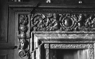 Interior.
Detail of fireplace in the Tapestry Room.
Digital image of B 38797.