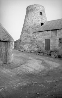 View from WSW showing tower and part of WNW front of mill block