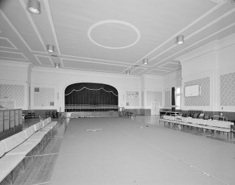 Interior -view of first-floor recreation hall from S
