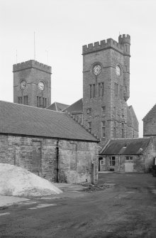 View of towers of main block from W
