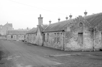 Rear view of boiler house and laundry from W
