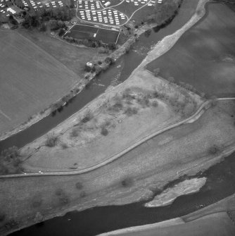 Aerial view of Roxburgh Castle