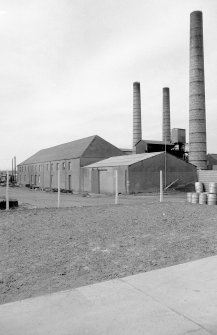 View from SSE showing S corner of works and chimneys