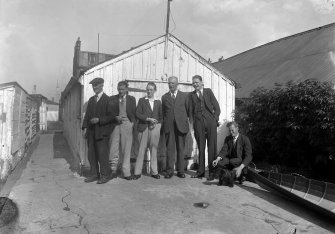 Edinburgh, Union Canal.
View of staff and visitors at Johnston's Boathouses.
