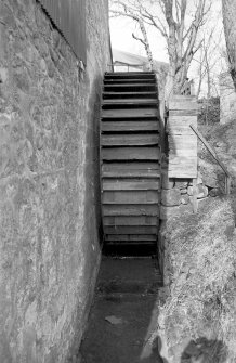 View from ESE showing waterwheel on NNE front