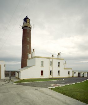 View of Butt of Lewis Lighthouse and principal keeper's house from WSW.