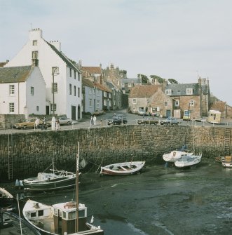 View from SW looking across harbour toward (left to right) no 37, customs house, nos 36 and 34