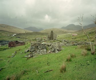 View from S of remains (foreground) of Manager's Villa, with byre (background left) and Laboratory (directly behind)
Digital image of C 68882 CN