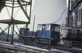 View from ENE showing shunting engines with cooling tower in background