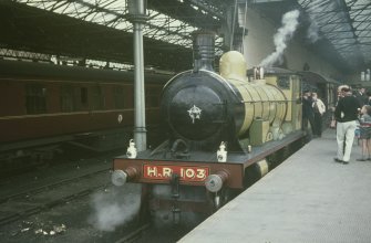 Interior
View showing ex-Highland Railway locomotive 103 in station during Highland Railway Centenary Special
