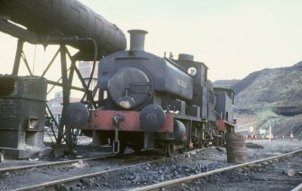 View from SSE showing shunting locomotives at colliery