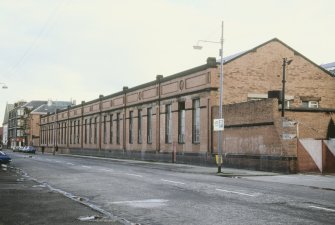 View from NW showing NNE and part of WNW fronts of car shed