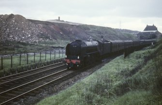 View from S showing locomotive no 60524 with Aberdeen - Glasgow train