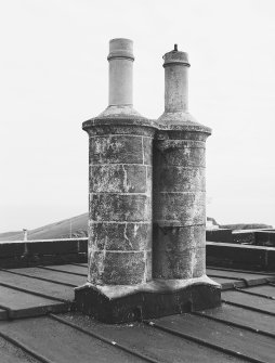 Detail of typical chimney stack and fireclay cans of lightkeepers' houses, photographed 28 July 1993
Digital image of C 19688