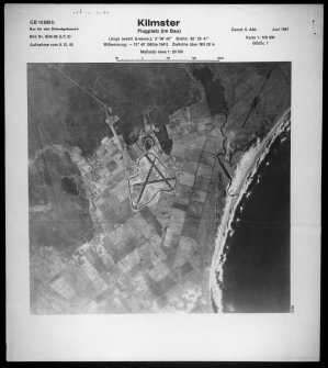 Scanned image of Luftwaffe vertical air photograph Skitten Airfield and the surrounding area.