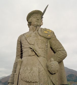 Glenfinnan Monument.  Detail of statue from North East.
Digital image of D 23565 CN