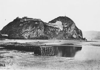 Dumbarton Rock.
Modern copy of historic photograph in the Annan Album showing the North side of Dumbarton Rock and Castle.
Digital image of D 27760