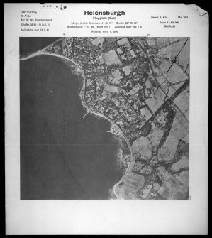 Scanned image of Luftwaffe vertical air photograph of the flying boat base at Rhu/Helensburgh.