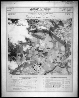Scanned image of Luftwaffe vertical air photograph of the Inchinnan engine works and the Dalnottar Oil tank farm.
