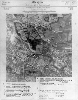 Scanned image of Luftwaffe vertical air photograph of Dawsholm area of Glasgow.