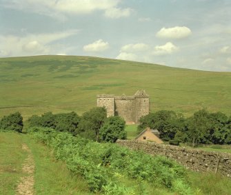 General view of Hermitage Castle from south with Park Wall in background.
Digital image of C 67765 CN