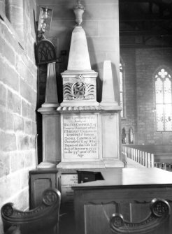Interior.  
View of Monument to Campbell of Woodhall.
Digital image of B 42032
