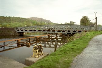 Banavie, Railway Swing Bridge over Caledonian Canal
General view from south of south west side of bridge
Digital image of D 48389 CN