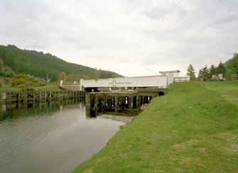 Laggan, Swing Bridge over Caledonian Canal
General view of bridge and canal from south west
Digital image of D 48282 CN