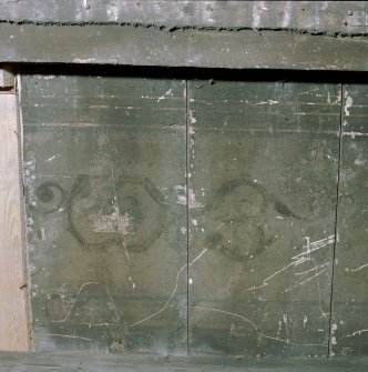View of ceiling detail, rear room, ground floor, Moubray House