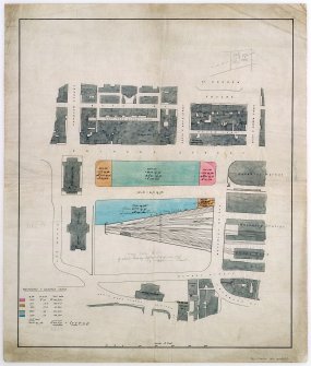 Feu plan showing ground occupied by the Sir Walter Scott Monument.
Scanned image of E 37932 CN.