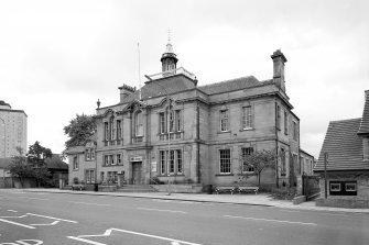 General view of Carnegie Public Library, Motherwell, from W.