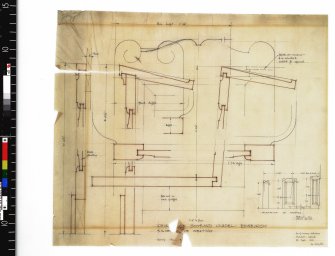 Drawing of details of seating.