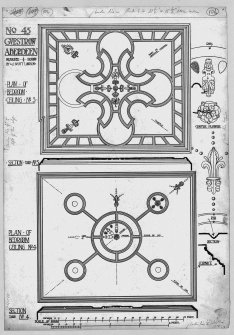 Aberdeen, 45 Guestrow.
Digital image of photographic copy of plans and section of bedroom ceilings and details.