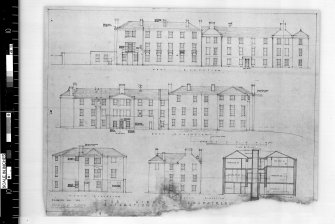 Elevations and section.  
Scanned image of E 42441.