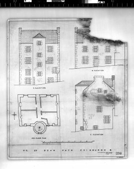 Plan and elevations of 27 Dean Path.
Scanned image of E 42756.