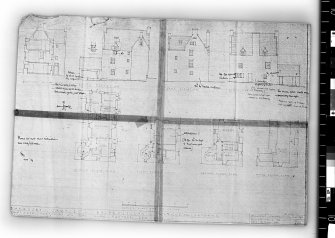 Floor plans and elevations showing details of proposed restoration for Hugh Wontner.  
Scanned image of E 48140.