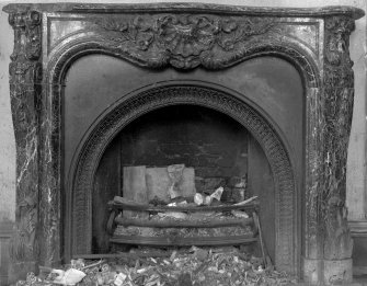 Digital image of detail of fireplace, architect William Burn 1853.