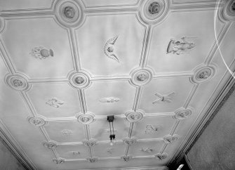 Edinburgh, Orwell Place, Dalry House, interior.
Detail of plaster ceiling.