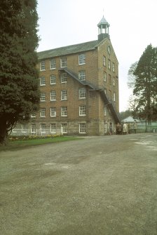 View of East front from NE. 
Copy of 35 mm colour transparency.
