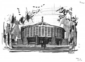 Design for Meeting House, Sussex University, Basil Spence.