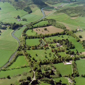 Oblique aerial view of the country house and its policies, taken from the ESE.