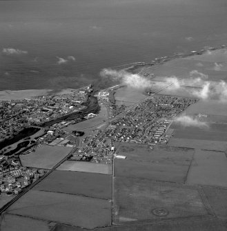 Obligue aerial view of Thurso, taken from the S.