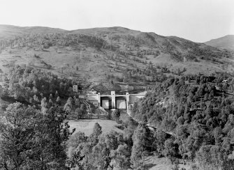 General view from N.
Scanned image of 'Clunie Dam, Downstream View'.