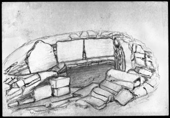 Drawing of stone-built structure no. 3.