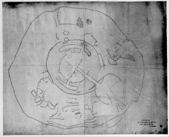 Scanned image of D 28441 - a drawing of broch in plan, entitled: 'Plan of Road Broch at Keiss N.B.'.