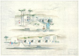 Perspective drawings of proposed housing.
Scanned image of E 21180 CN.