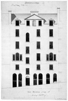 Scanned image of drawing showing East Elevation (to Lot 5).
