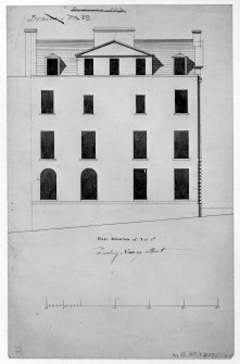 Scanned image of drawing showing East Elevation (to Lot 1).
