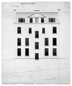 Scanned image of drawing showing Niddry Wynd elevation.