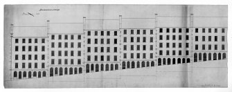 Scanned image of drawing showing elevation -probably Niddry Street (untitled).